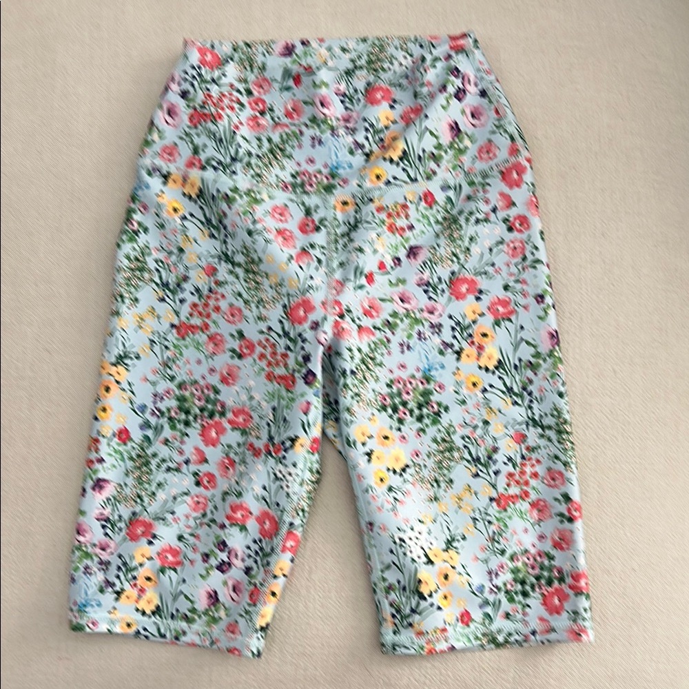 Alice & Olivia Floral Print Biker Shorts